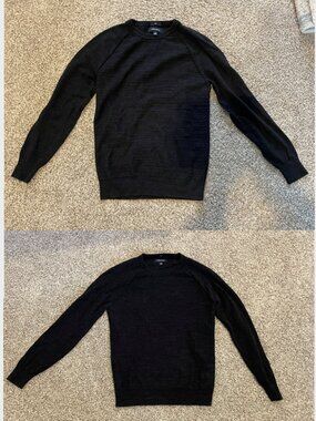2 Mens Slim J Crew Black Sweaters 100% Cotton XS